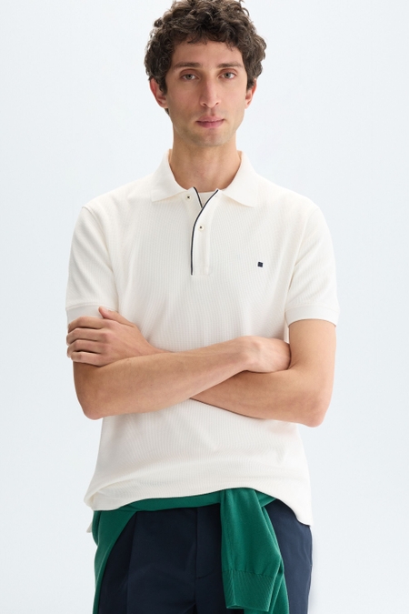 TEXTURED POLO SHIRT
