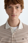 Striped jacquard polo shirt