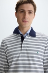 Long-sleeved jersey polo shirt