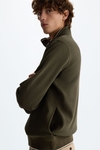 Jacquard knit half-zip sweatshirt
