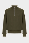 Jacquard knit half-zip sweatshirt