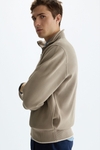 Jacquard knit half-zip sweatshirt