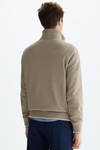 Jacquard knit half-zip sweatshirt