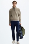 Jacquard knit half-zip sweatshirt