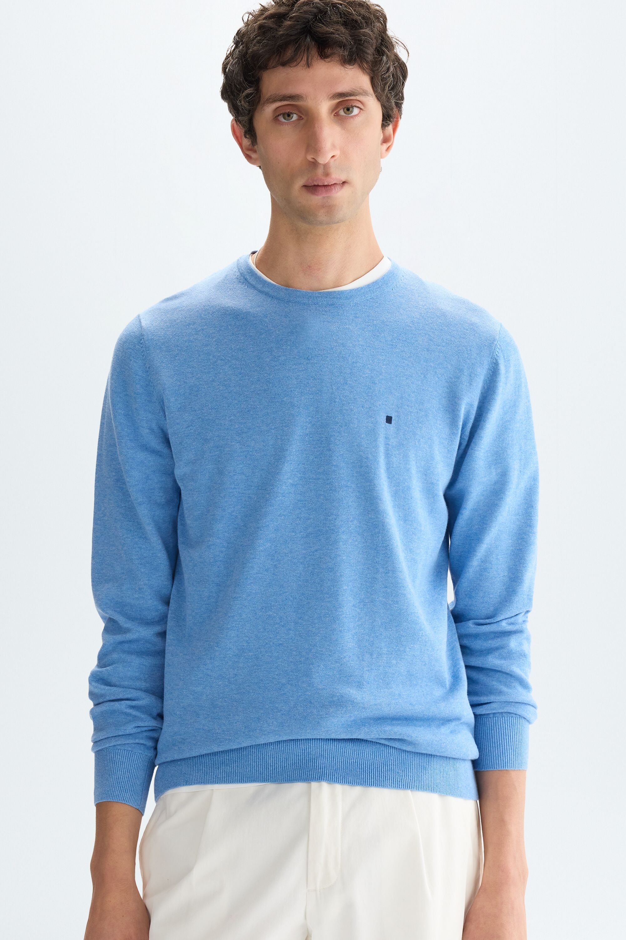 Cotton crew-neck sweater