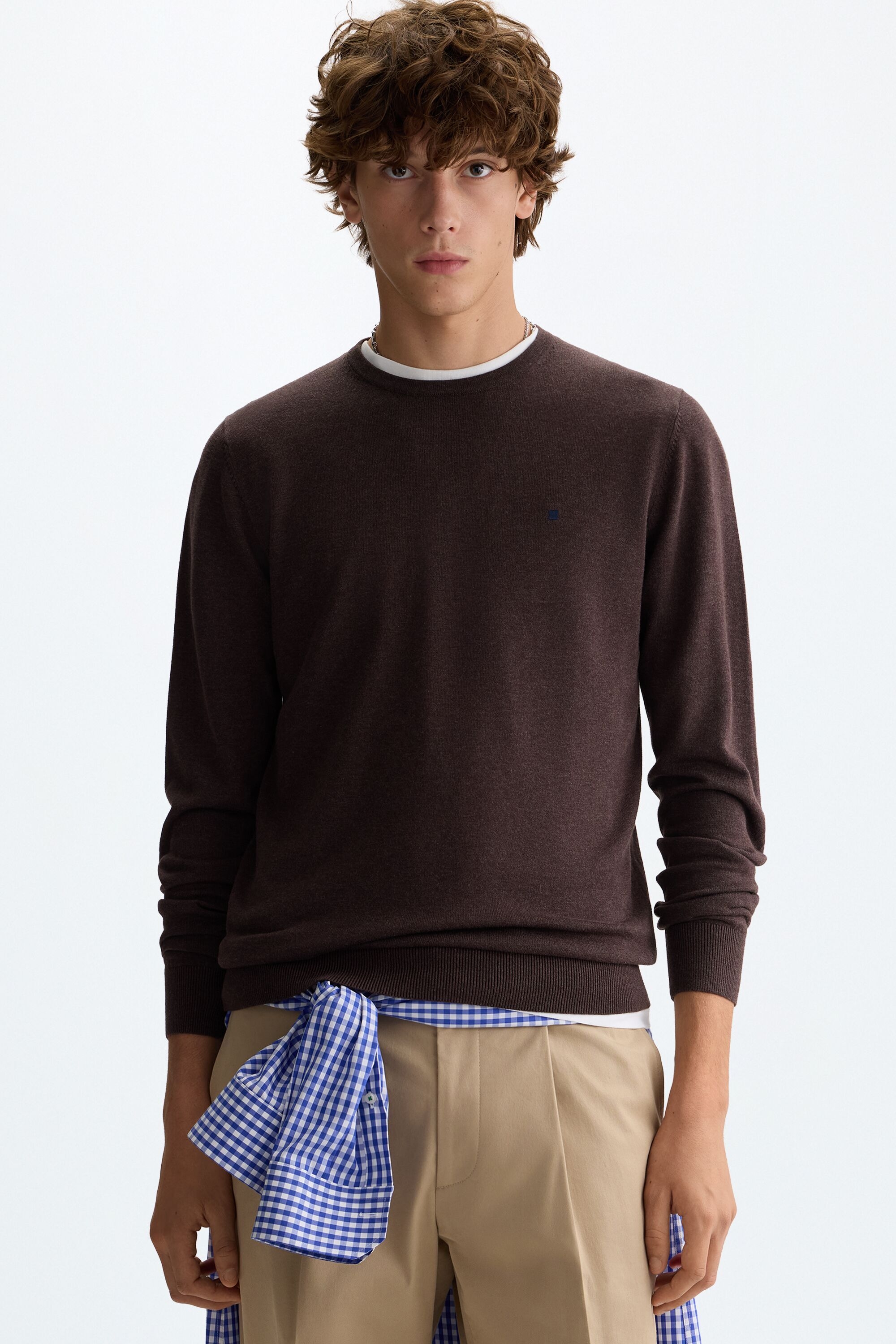 Cotton crew-neck sweater