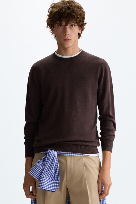 COTTON CREW-NECK SWEATER