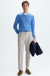 Pima cotton V-neck sweater