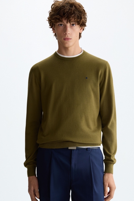 PIMA COTTON CREW-NECK SWEATER