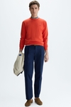 Pima cotton crew-neck sweater
