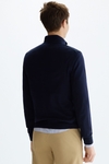 Pima cotton half-zip sweater