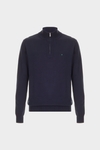Pima cotton half-zip sweater