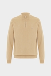 Pima cotton half-zip sweater