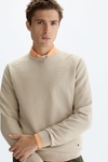 Textured pima cotton sweater