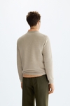 Textured pima cotton sweater