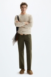 Textured pima cotton sweater
