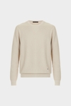 Textured pima cotton sweater