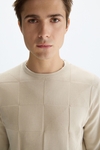 Origami textured pima cotton sweater