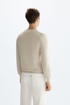Origami textured pima cotton sweater