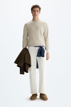 Origami textured pima cotton sweater