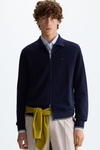 Pima cotton textured knit overshirt