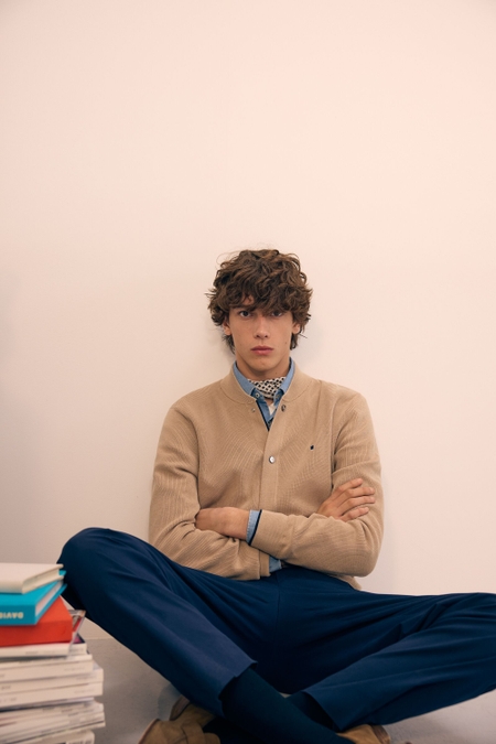 CHAQUETA BOMBER PUNTO ALGODÓN PIMA