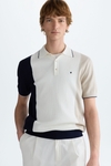 Colorblock pima cotton polo shirt