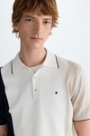 Colorblock pima cotton polo shirt