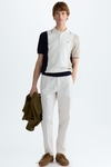 Colorblock pima cotton polo shirt
