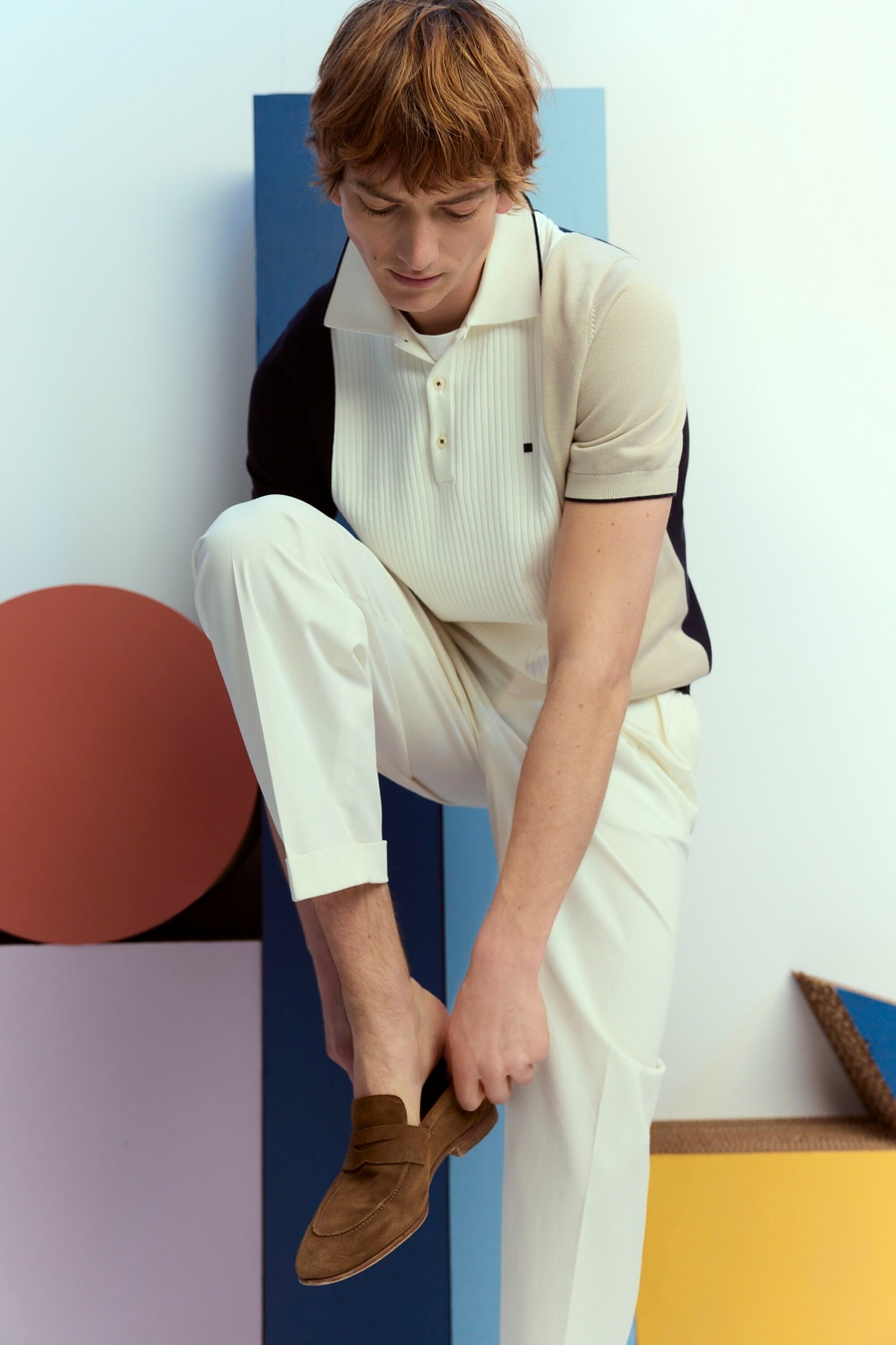 POLO PUNTO ALGODÓN PIMA COLORBLOCK