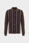 Striped pima cotton knit overshirt