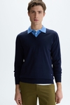 Pima cotton double-neck sweater