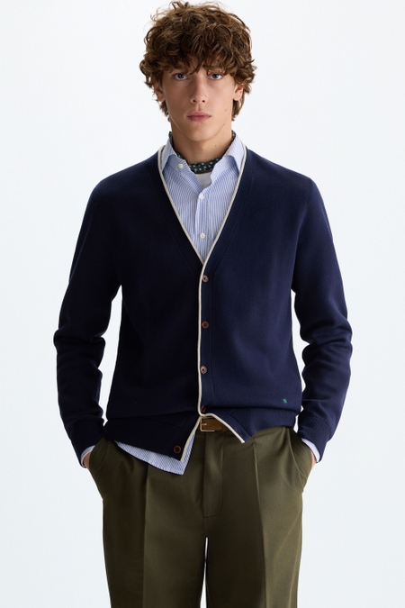 CÁRDIGAN ALGODÓN PIMA EFECTO DOBLE