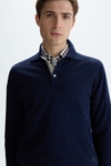 Long-sleeved pima cotton polo shirt