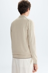 Long-sleeved pima cotton polo shirt