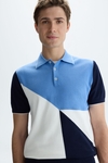 Colorblock pima cotton polo shirt
