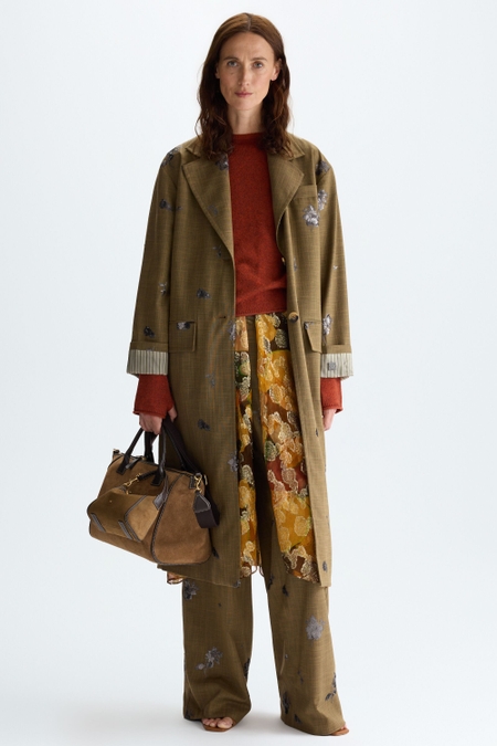 SEQUINNED COOL WOOL EFFECT DUST COAT