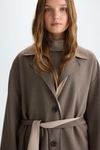 Double-faced oversize reversible coat