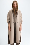 Double-faced oversize reversible coat