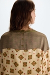 Cubisello print twill oversize top