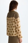 Cubisello print twill oversize top