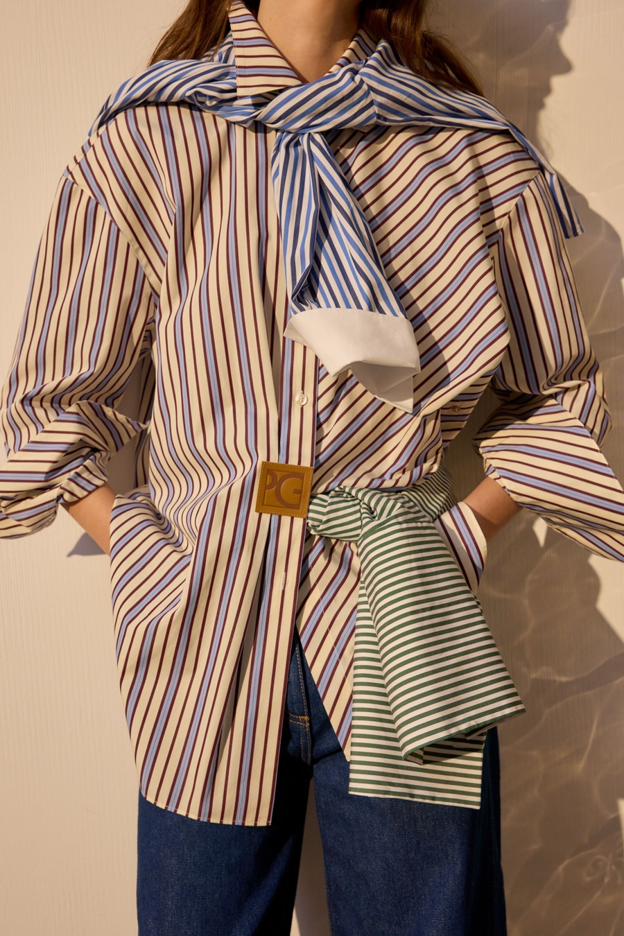 CAMISA OVERSIZE POPELÍN RAYAS