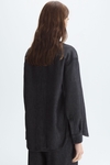 Denim-effect tencel oversize shirt
