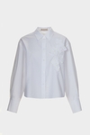 Camisa recta popelín bordado