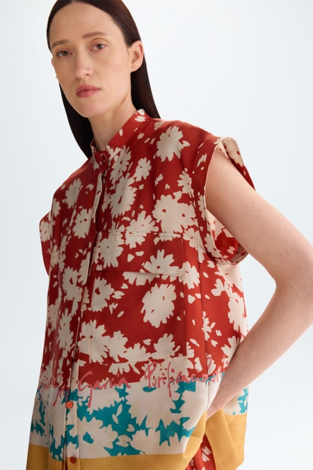 DIWALI PRINT TWILL A-LINE SHIRT