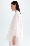 Cut-out embroidered poplin oversize shirt