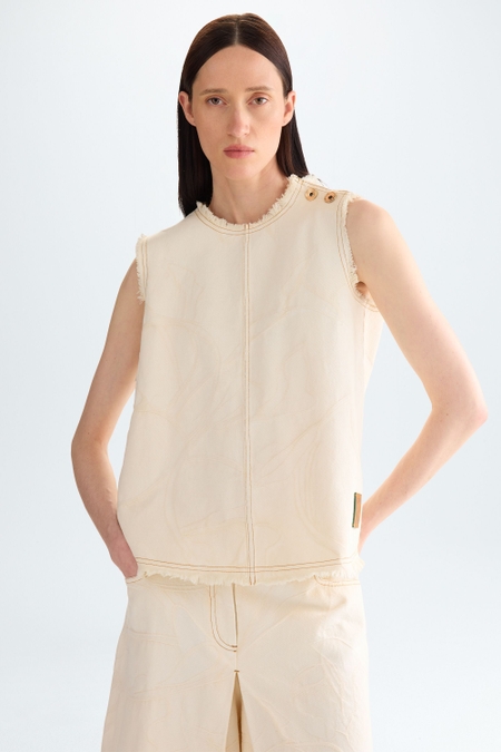 CALA COTTON JACQUARD A-LINE TOP