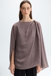 Asymmetric chiffon oversize top
