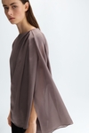 Asymmetric chiffon oversize top