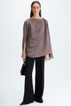 Asymmetric chiffon oversize top